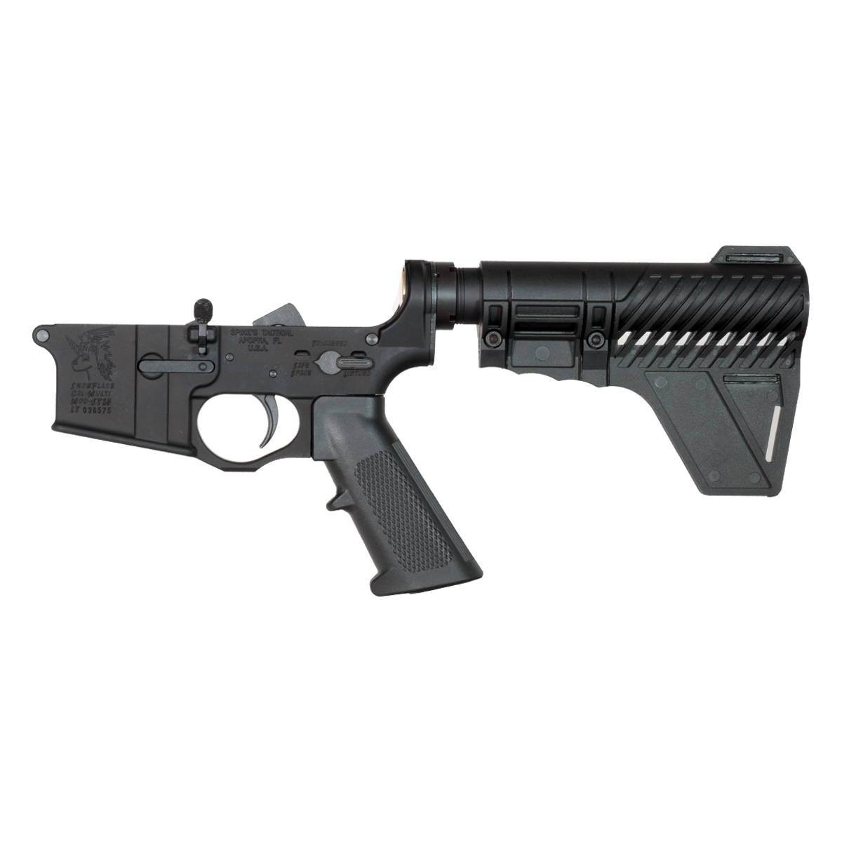 DTT AR-15 Pistol Lower Build Kit w/ Spikes Tactical Snowflake (Non Color Filled) *BLEM* Lower Receiver and Gauntlet Arms Brace