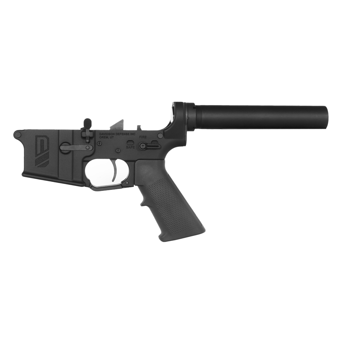 Davidson Defense AR-15 Pistol Lower Build Kit, Rare Breed FRT-15L3, Heavy Duty Pistol Buffer Tube