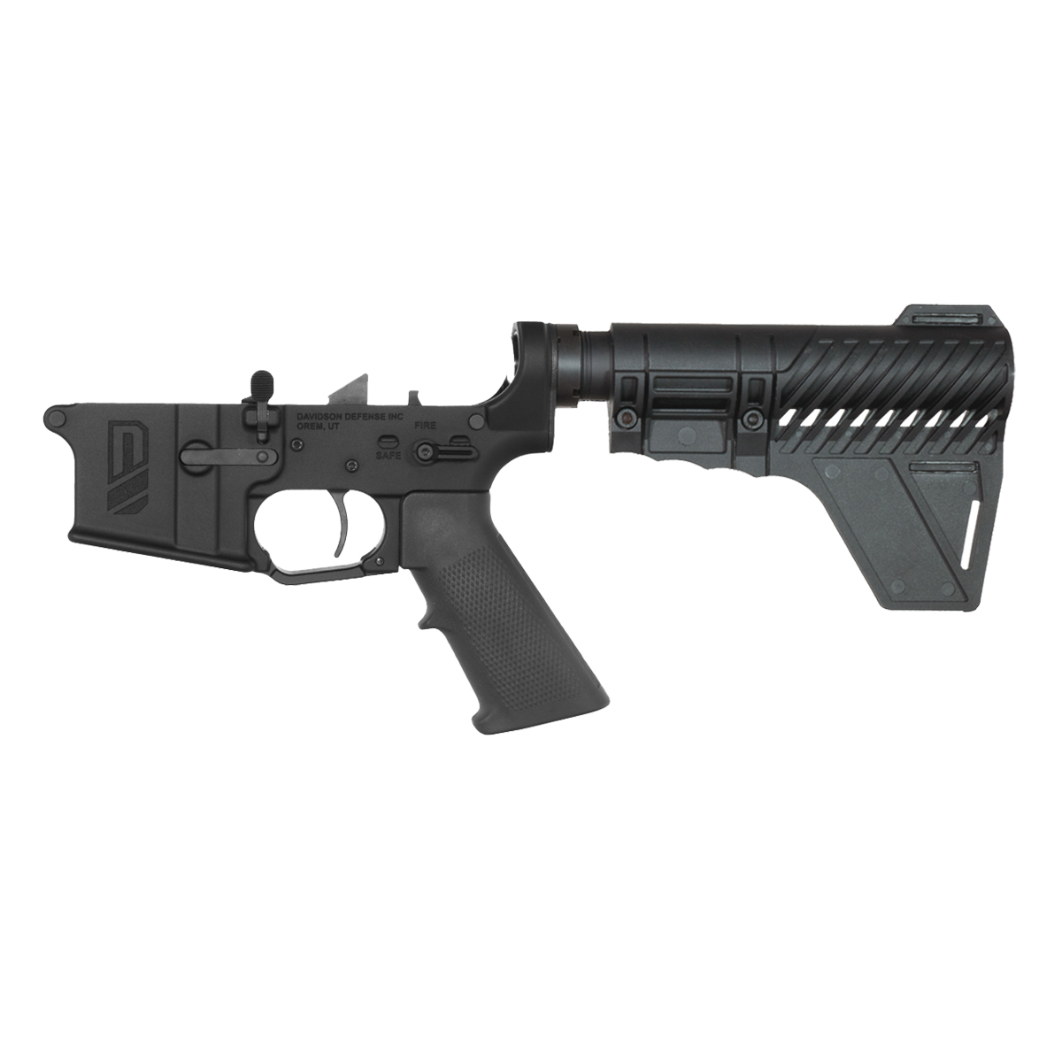 Davidson Defense AR-15 Pistol Lower Build Kit, Rare Breed FRT-15L3, Polymer Stabilizing Brace