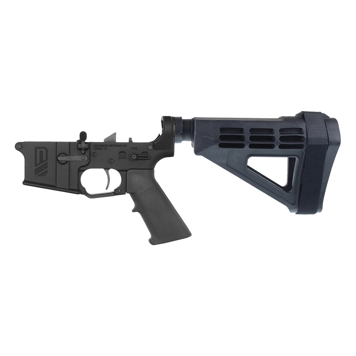 Davidson Defense AR-15 Pistol Lower Build Kit, Rare Breed FRT-15L3, SB Tactical SBM4 Pistol Stabilizing Brace