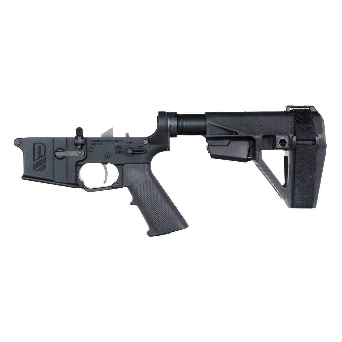 Davidson Defense AR-15 Pistol Lower Build Kit, Rare Breed FRT-15L3, SB Tactical SBA5 Pistol Stabilizing Brace