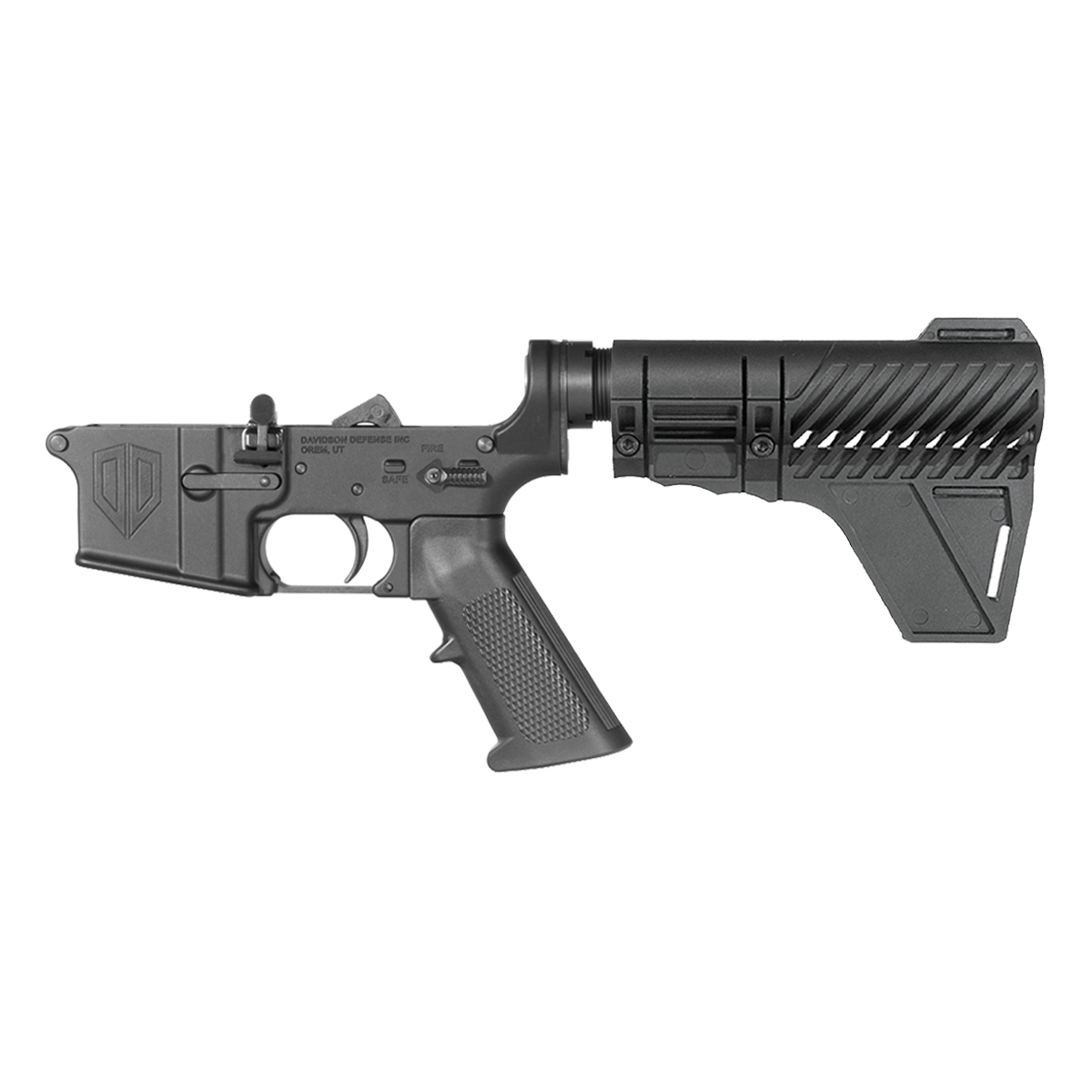  Davidson Defense AR-15 Ambidextrous Bolt Catch Lower Build Kit, Gauntlet Arms Polymer Stabilizing Brace