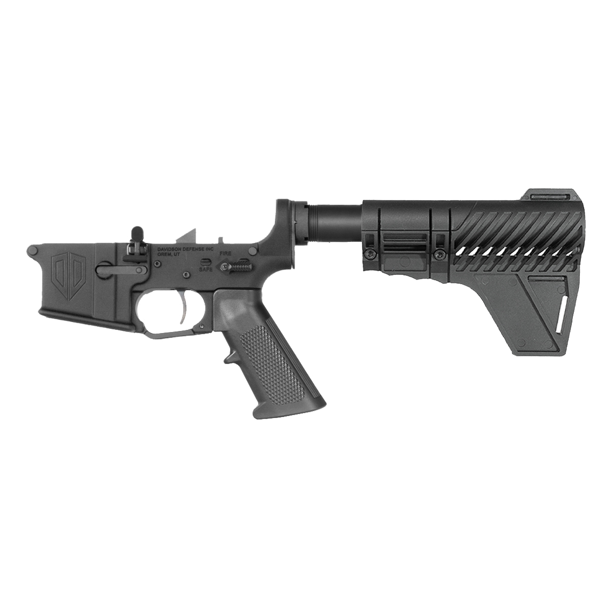  Davidson Defense AR-15 Ambidextrous Bolt Catch Lower Build Kit, Rare Breed FRT-15L3, Gauntlet Arms Polymer Stabilizing Brace