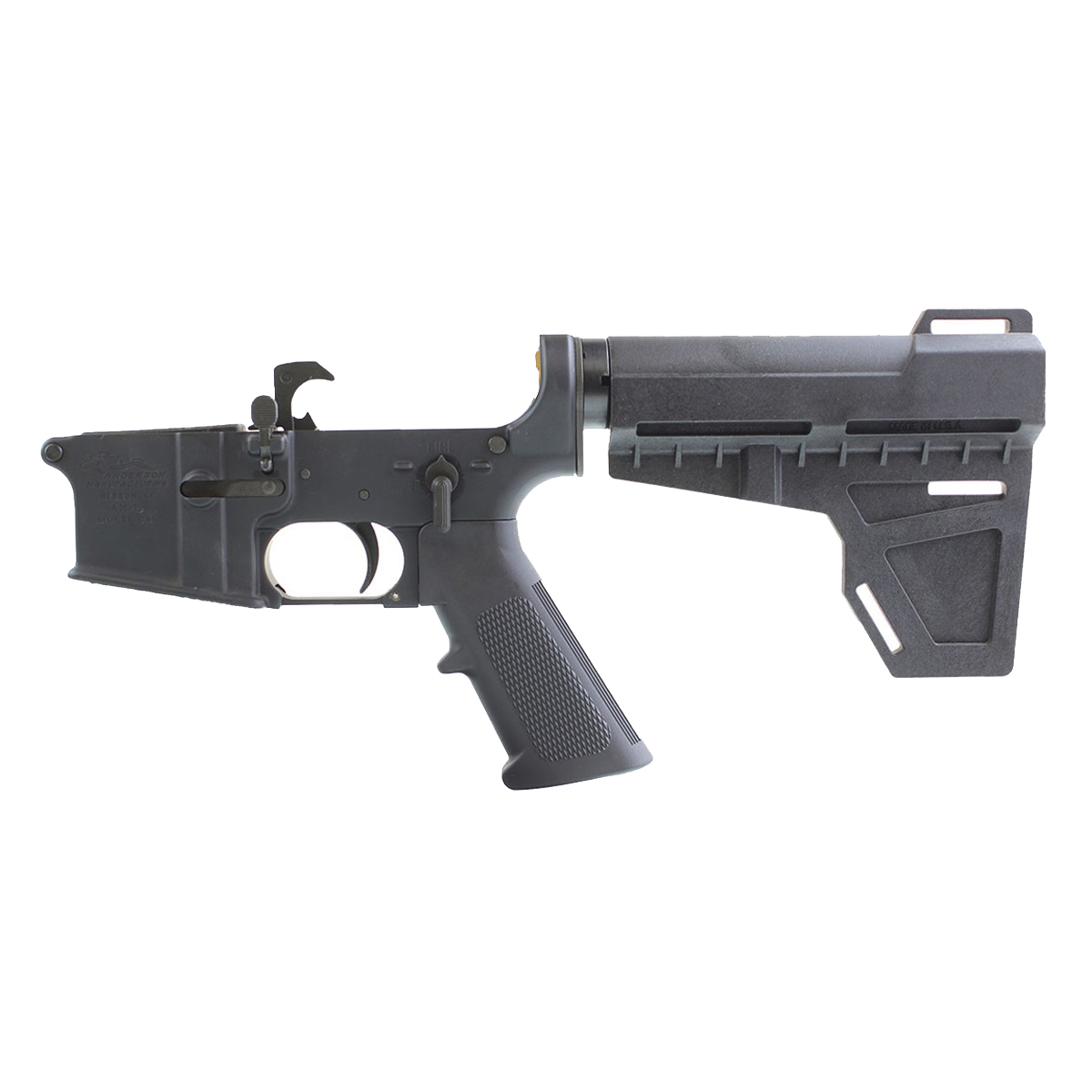 DTT AR-15 Pistol Lower Build Kit w/ Anderson Lower Receiver, KAK Industries Shockwave Brace