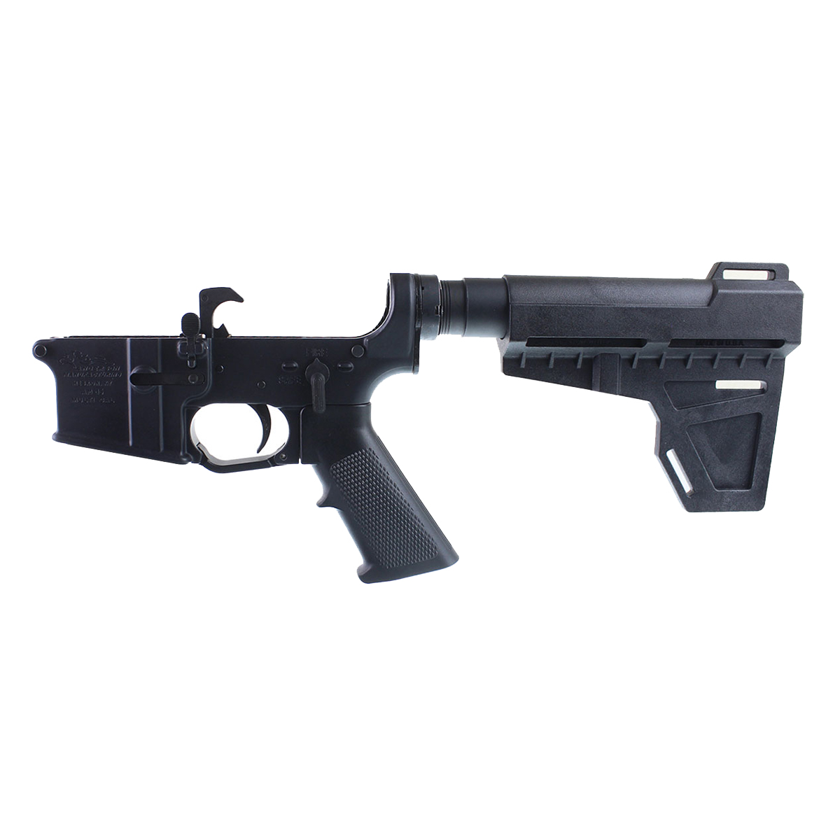  DTT AR-15 Pistol Lower Build Kit w/ Anderson AR-15 Lower Receiver, KAK Shockwave Blade