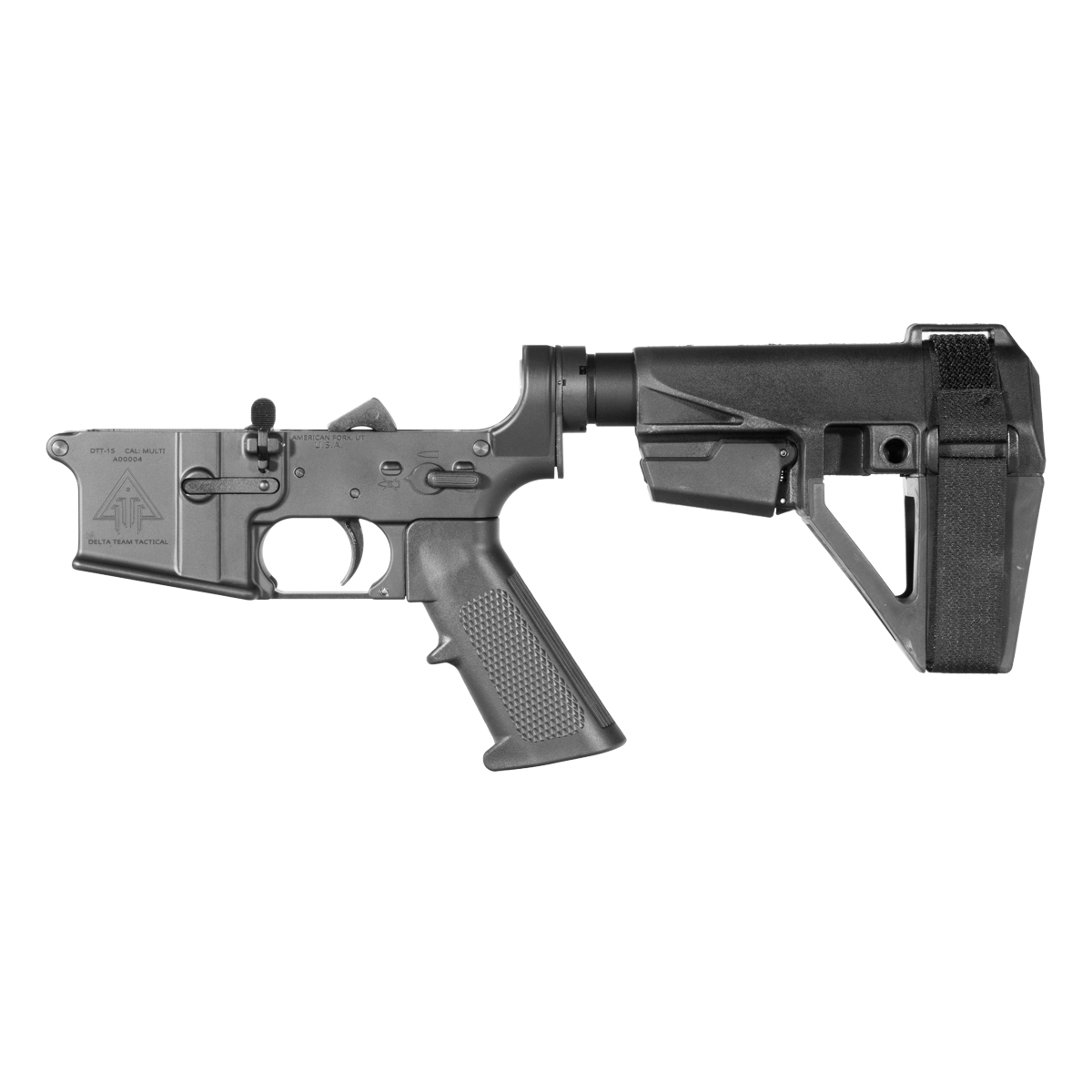  DTT AR-15 Pistol Lower Build Kit, SBA5 Pistol Stabilizing Brace