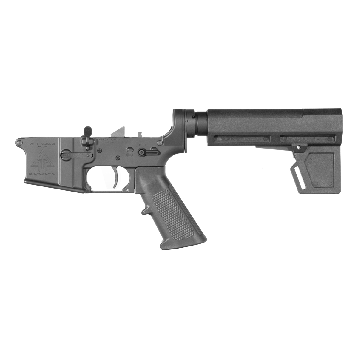  DTT AR-15 Pistol Lower Build Kit, Rare Breed FRT-15L3, KAK Shockwave 2M Blade Brace