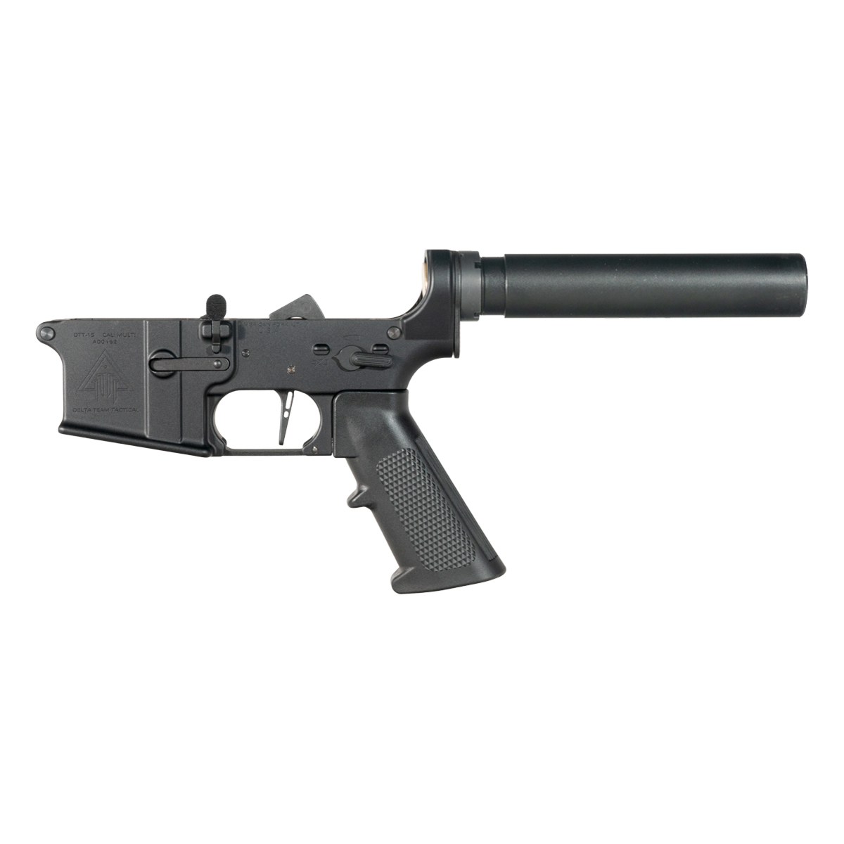 DTT AR-15 Pistol Lower Build Kit, Skeletonized Straight Trigger Shoe, Heavy Duty Pistol Buffer Tube