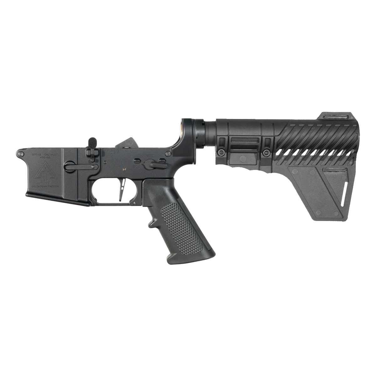 DTT AR-15 Pistol Lower Build Kit, Skeletonized Straight Trigger Shoe, Gauntlet Arms Polymer Stabilizing Brace