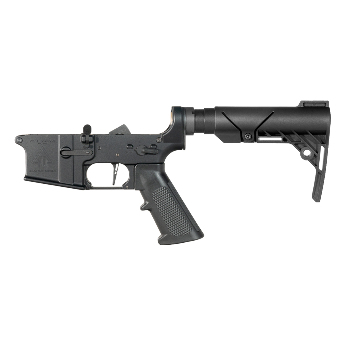 DTT AR-15 Pistol Lower Build Kit, Skeletonized Straight Trigger Shoe, Polymer AR Brace
