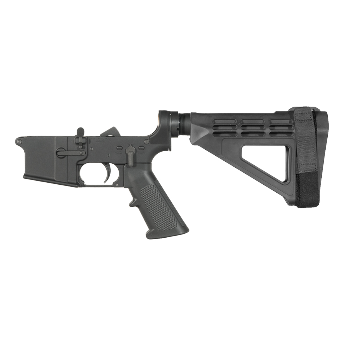 NO-LOGO AR-15 Pistol Lower Build Kit, SBM4 Stabilizing Brace
