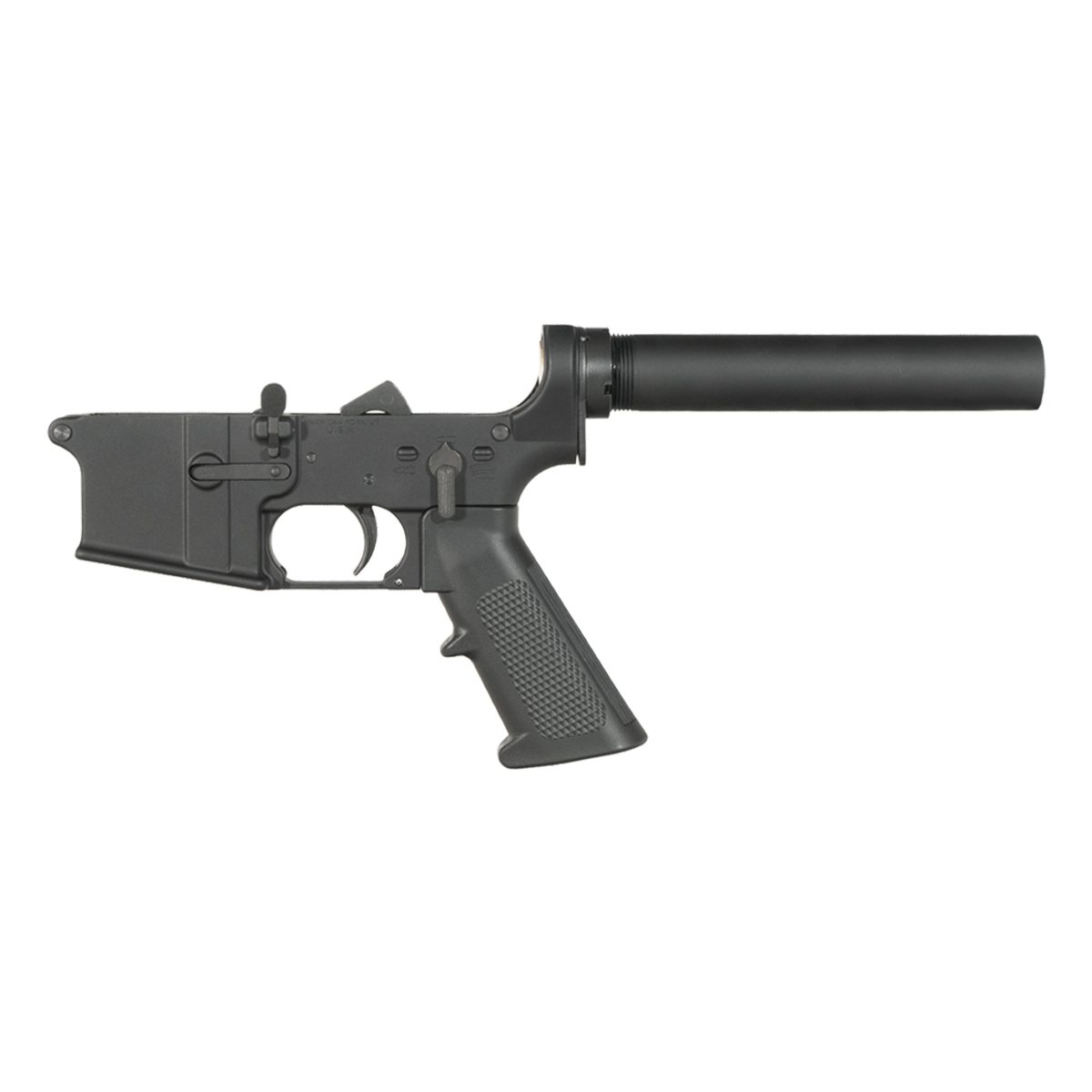 NO-LOGO AR-15 Pistol Lower Build Kit, Heavy Duty Pistol Buffer Tube