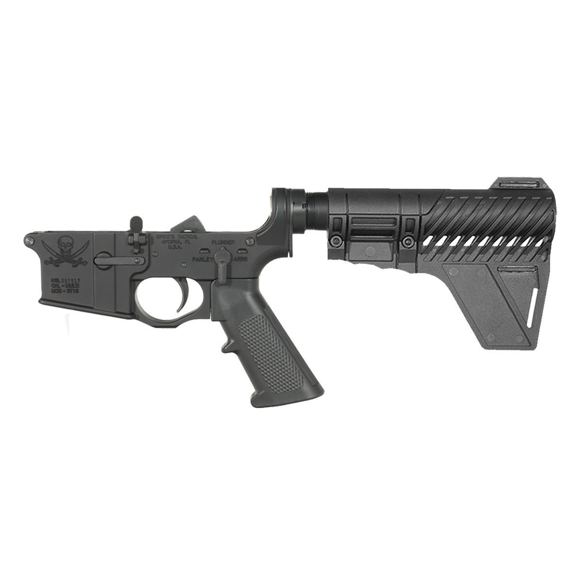 Spike's Tactical Calico Jack Pistol Lower Build Kit, Gauntlet Arms Polymer Stabilizing Brace