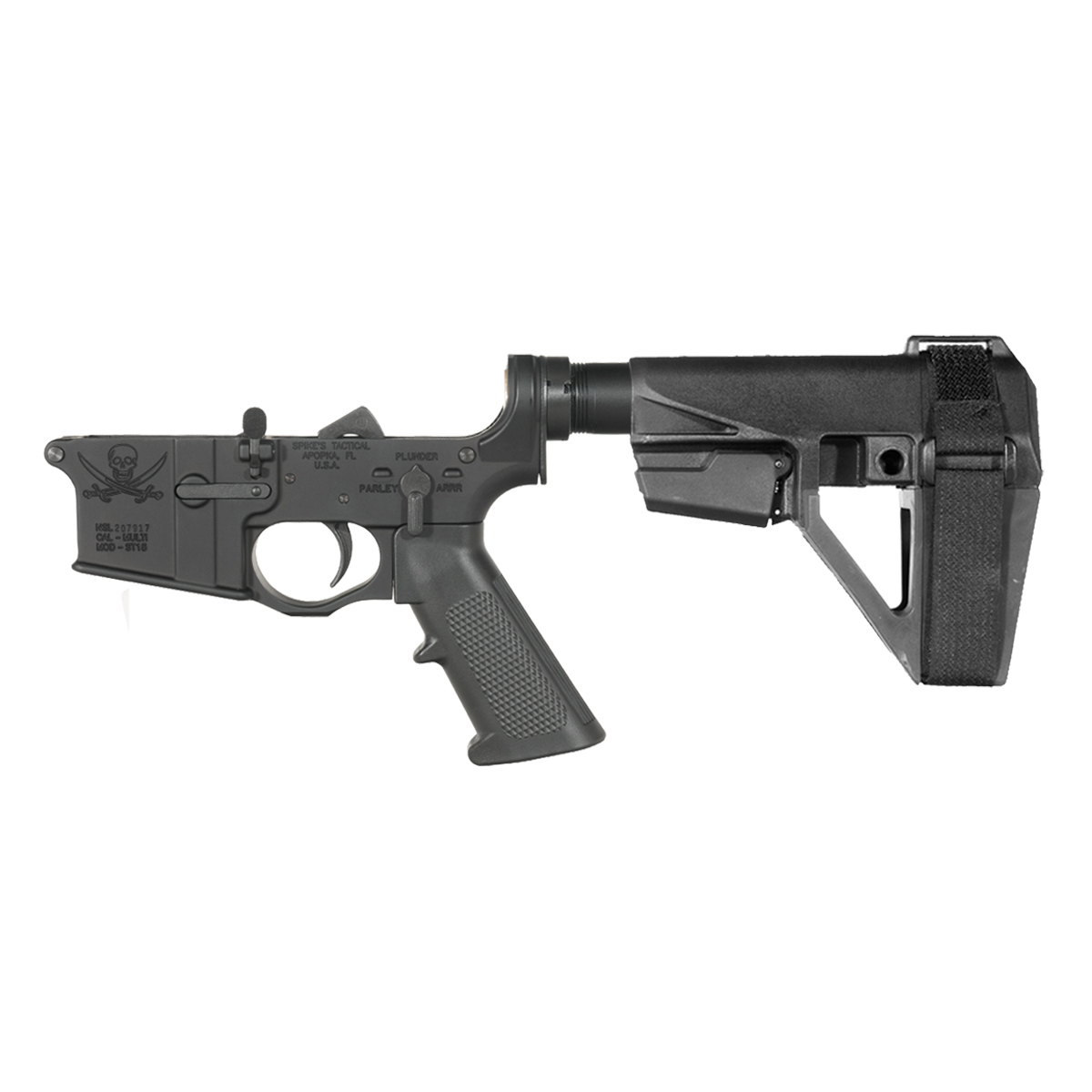 Spike's Tactical Calico Jack Pistol Lower Build Kit, SBA5 Stabilizing Brace