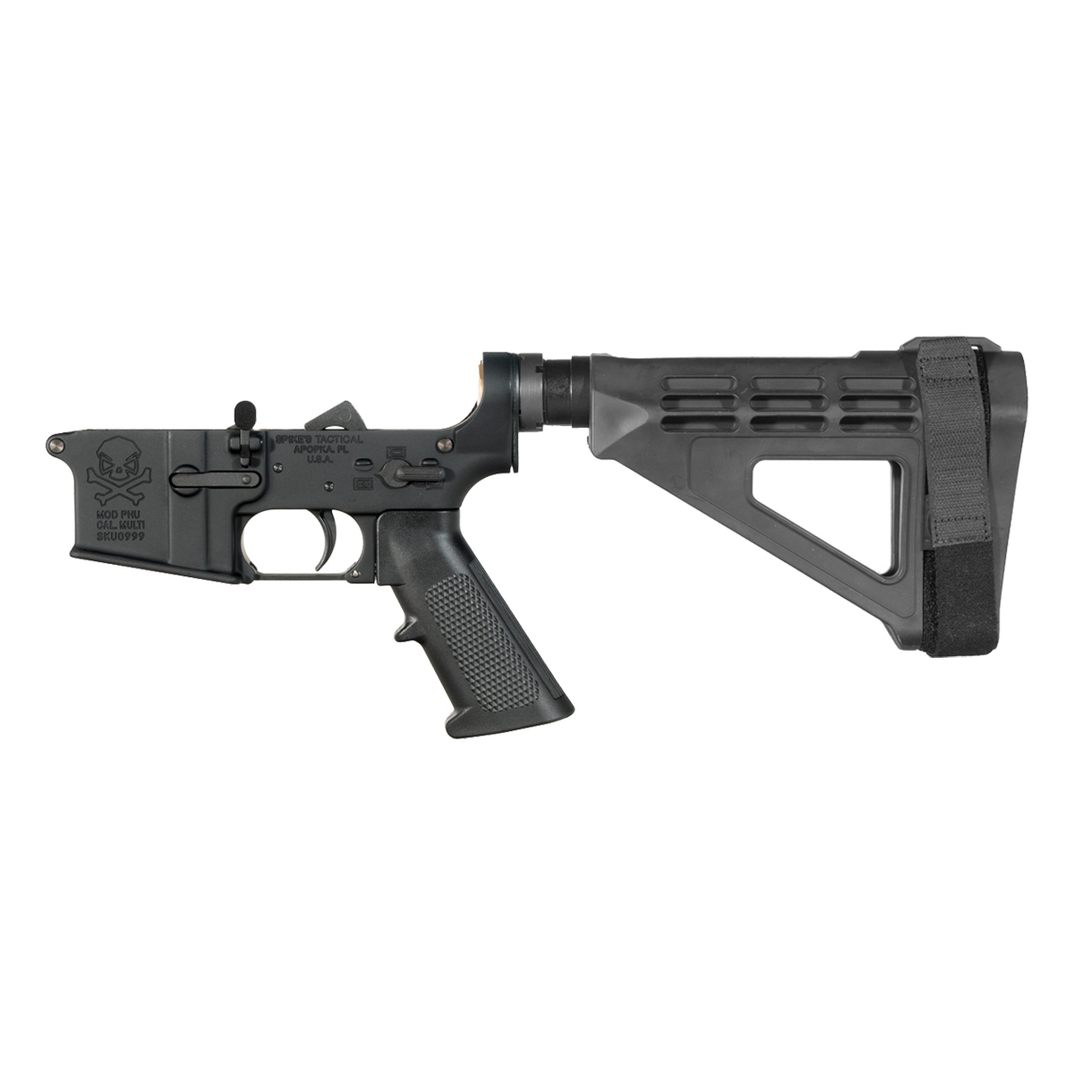 Spike's Tactical PHU Skull Pistol Lower Build Kit, SBM4 Stabilizing Brace