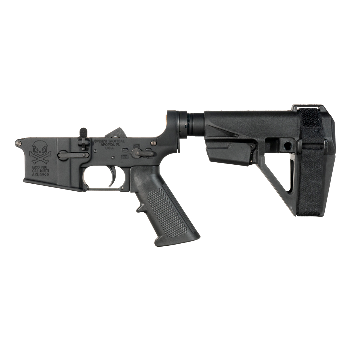 Spike's Tactical PHU Skull Pistol Lower Build Kit, SBA5 Stabilizing Brace