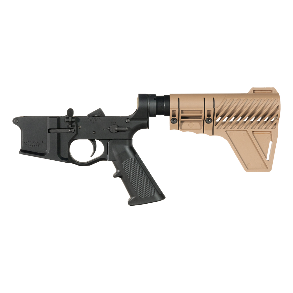 Sota Arms John Doe Pistol Lower Build Kit, Gauntlet Arms FDE Polymer Stabilizing Brace