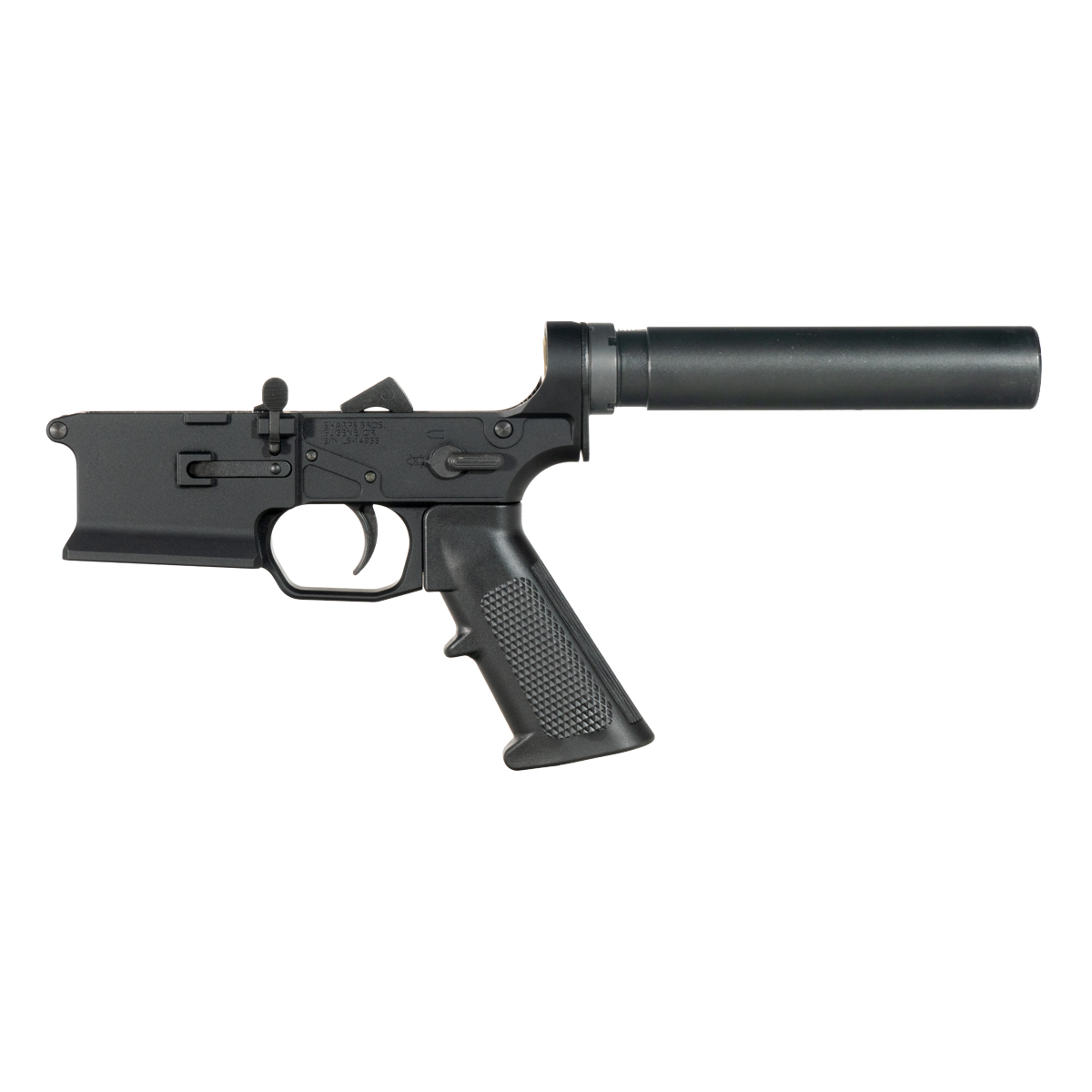 Sharps Bros Ambidextrous Bolt Release AR-15 Pistol Lower Build Kit, Heavy Duty Pistol Buffer Tube