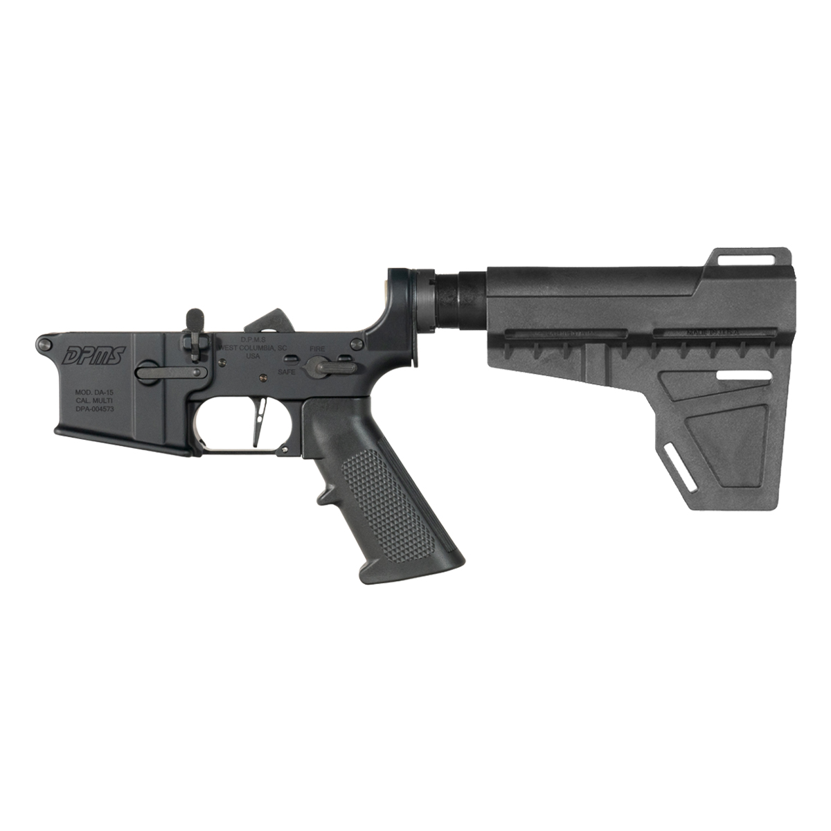 DPMS AR-15 Pistol Lower Build Kit, Straight Trigger Shoe, KAK Blade Pistol Arm Stabilizer Brace