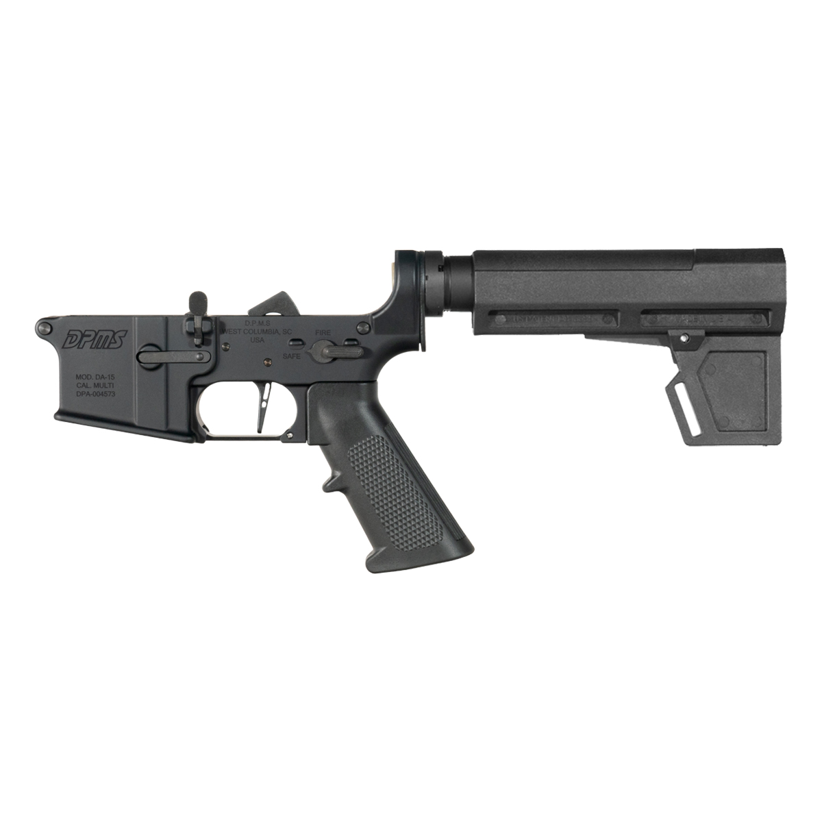 DPMS AR-15 Pistol Lower Build Kit, Straight Trigger Shoe, KAK Shockwave 2M Blade Brace