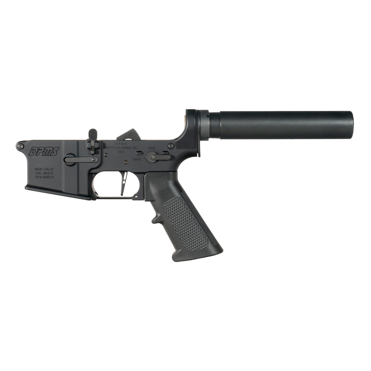 DPMS AR-15 Pistol Lower Build Kit, Straight Trigger Shoe, Heavy Duty Pistol Buffer Tube