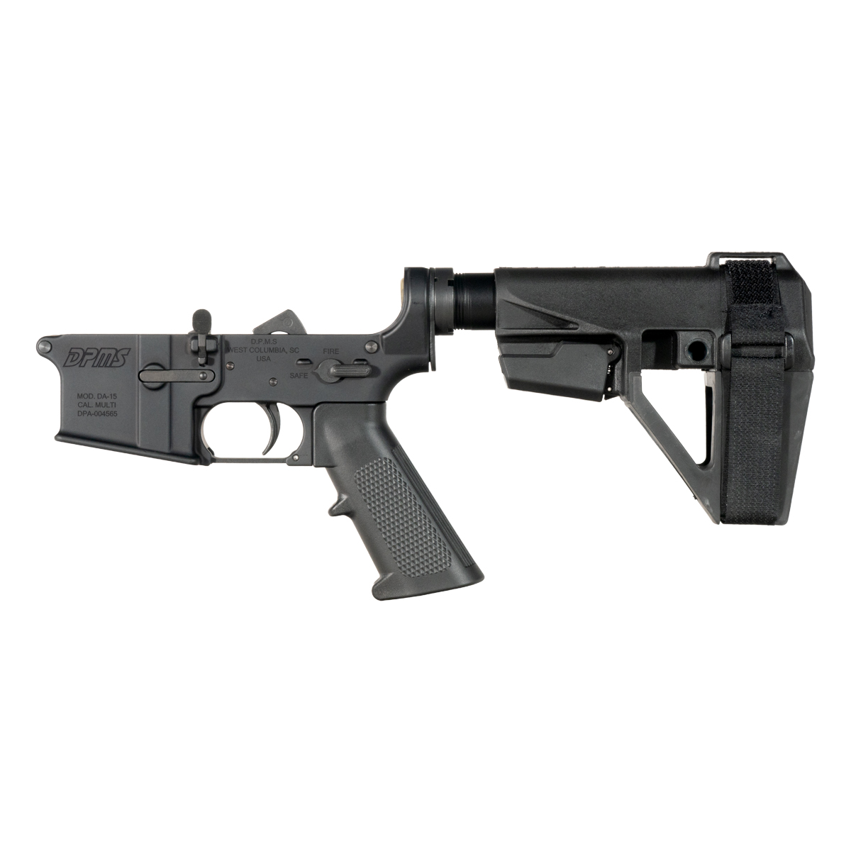 DPMS AR-15 Pistol Lower Build Kit, SBA5 Stabilizing Brace