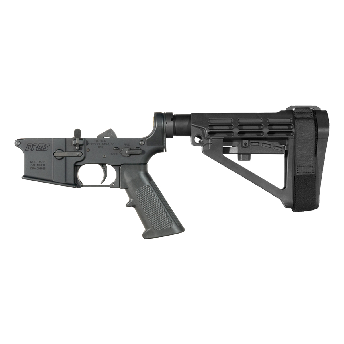 DPMS AR-15 Pistol Lower Build Kit, SBA4 Adjustable Stabilizing Brace