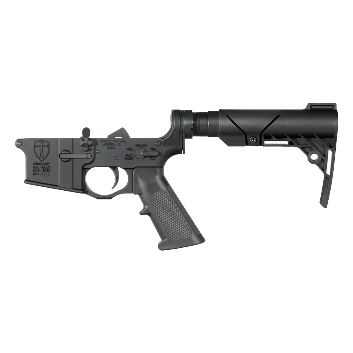 Spike’s Tactical Crusader AR-15 Pistol Lower Build Kit, Polymer AR Brace