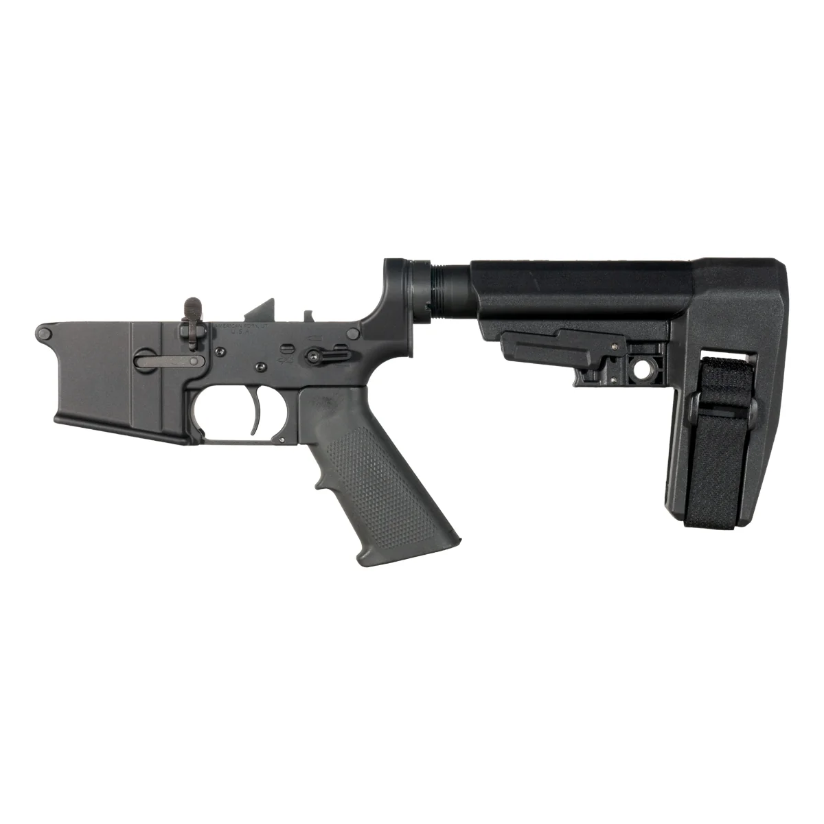 No-Logo AR-15 Pistol Lower Build Kit with Rare Breed FRT-15L3 & SBA6 Brace