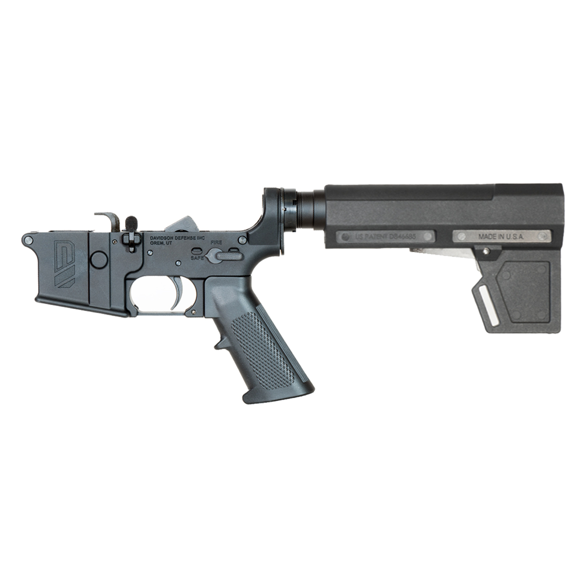  Davidson Defense AR-9 Pistol Lower Build Kit w/ KAK Industry Shockwave 2.0M Adjustable Pistol Stabilizer