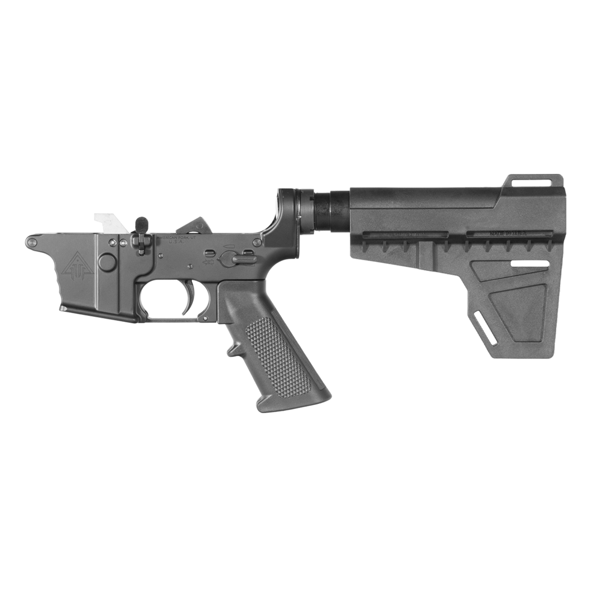 DTT AR-9 Pistol Lower Build Kit, KAK Blade Pistol Arm Stabilizer Brace