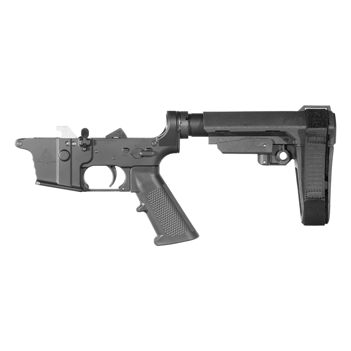 DTT AR-9 Pistol Lower Build Kit, SBA3 Adjustable Pistol Stabilizing Brace