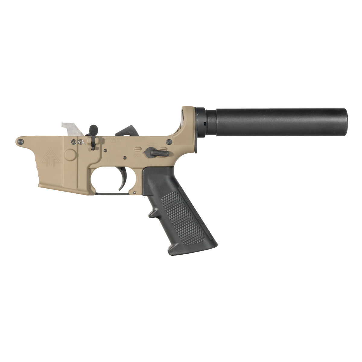 DTT FDE AR-9 Pistol Lower Build Kit, Heavy Duty Pistol Buffer Tube