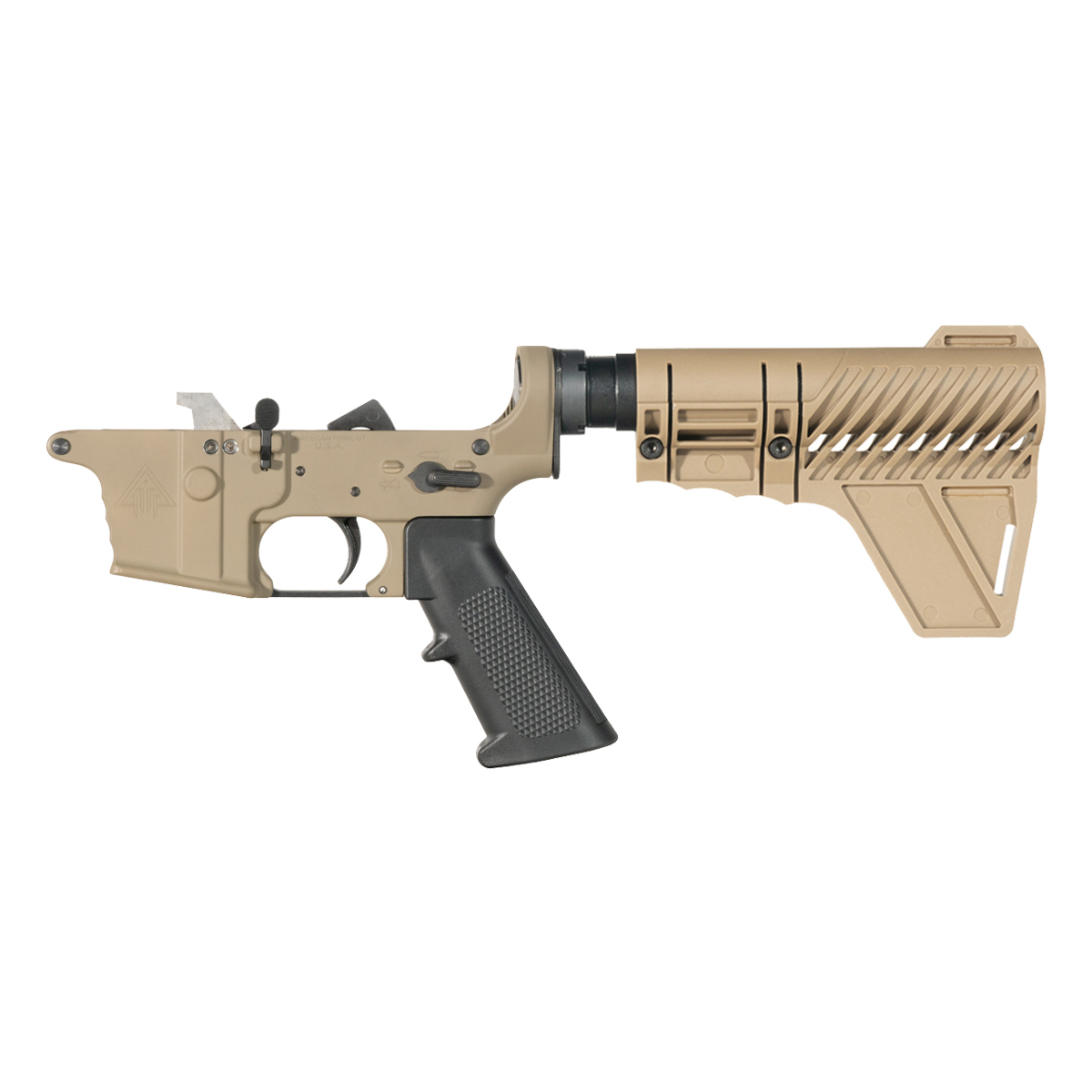 DTT FDE AR-9 Pistol Lower Build Kit, Gauntlet Arms FDE Polymer Stabilizing Brace