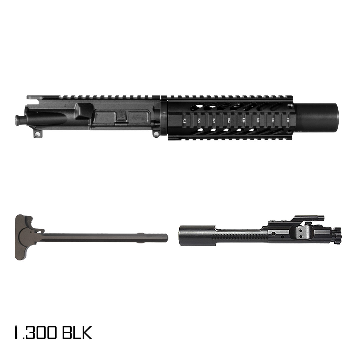 Davidson Defense Orpheus 6-inch Pistol-Gas 1:7 300 BLK AR-15 Freefloat Quad-Rail Handguard Pistol Complete Upper Build, Witt Machine .30 cal Compact Suppressor