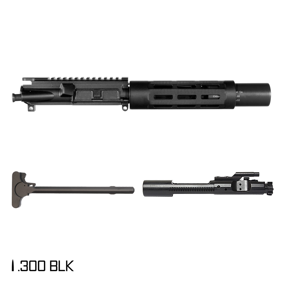 Davidson Defense Tyndareus 6-inch Pistol-Gas 1:7 300 BLK AR-15 Freefloat Tubular M-Lok Handguard Pistol Complete Upper Build, Witt Machine .30 cal Compact Suppressor