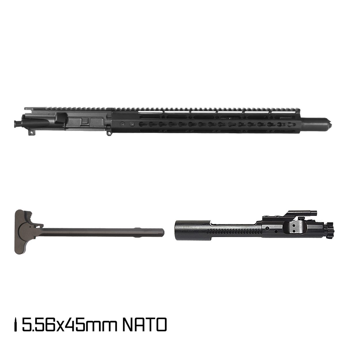Davidson Defense Warden Duty 14.5-inch Mid-Gas 1:7 5.56 NATO AR-15 KeyMod Pistol Complete Upper Build, Witt Machine Canooter Valve Suppressor