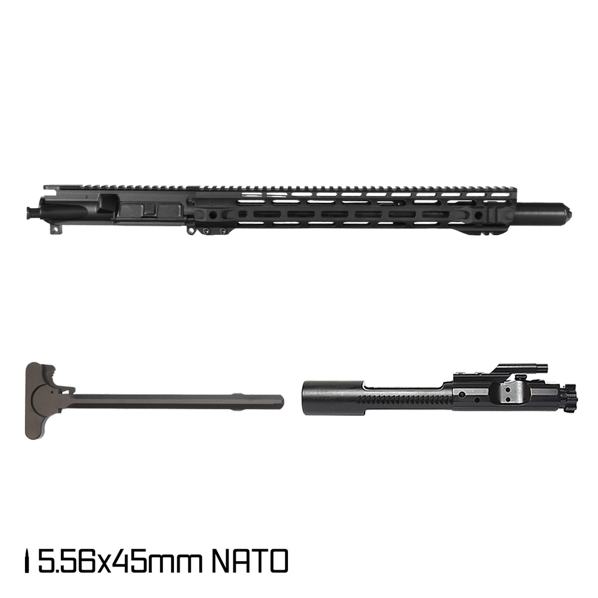 Davidson Defense Atriox 14.5-inch Mid-Gas 1:7 5.56 NATO AR-15 M-Lok Pistol Complete Upper Build, Witt Machine Canooter Valve Suppressor