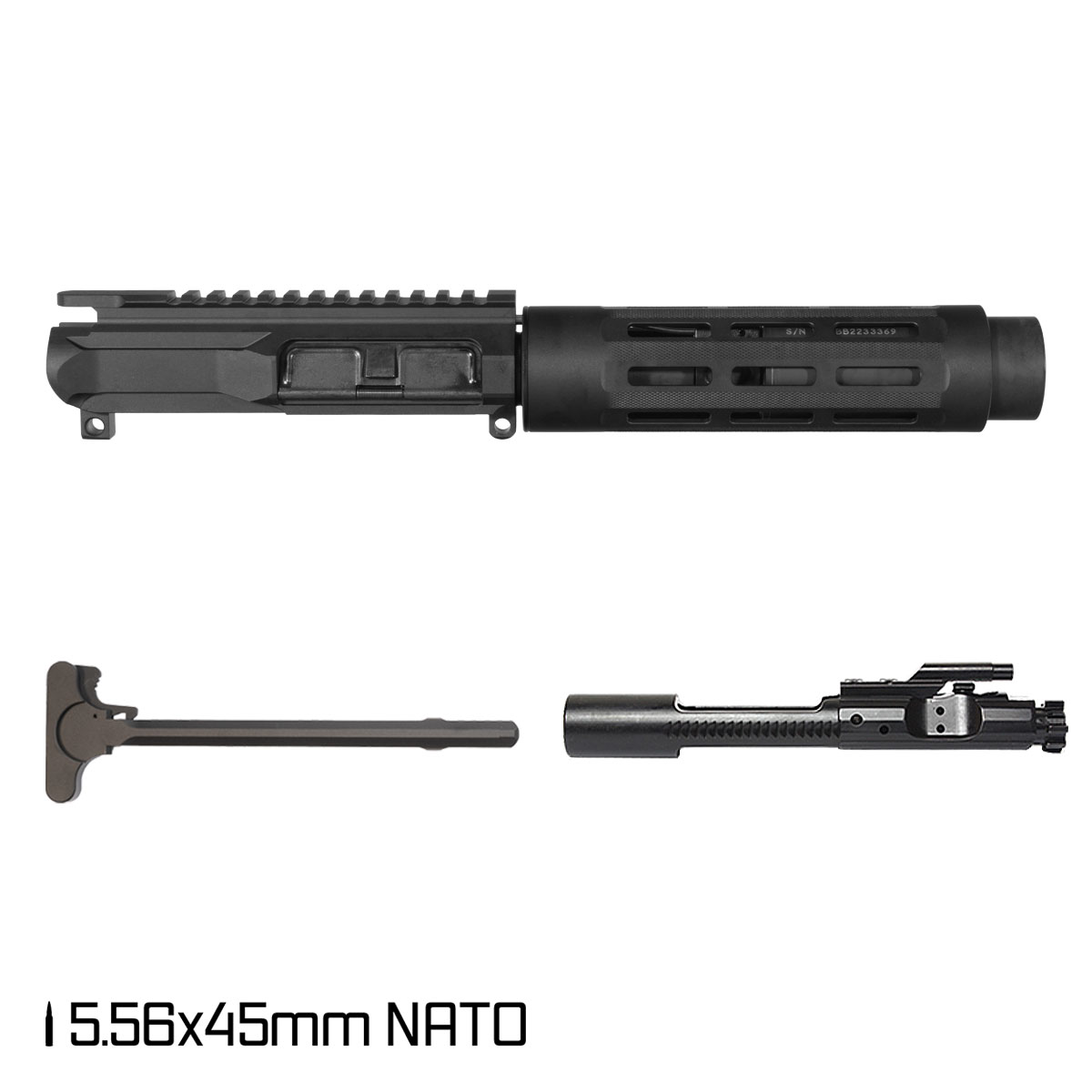 Davidson Defense PC 7.5-inch Pistol-Gas 1:7 5.56 NATO AR-15 M-Lok Pistol Complete Upper Build, Witt Machine Big Body Tu-Tu-Three Suppressor
