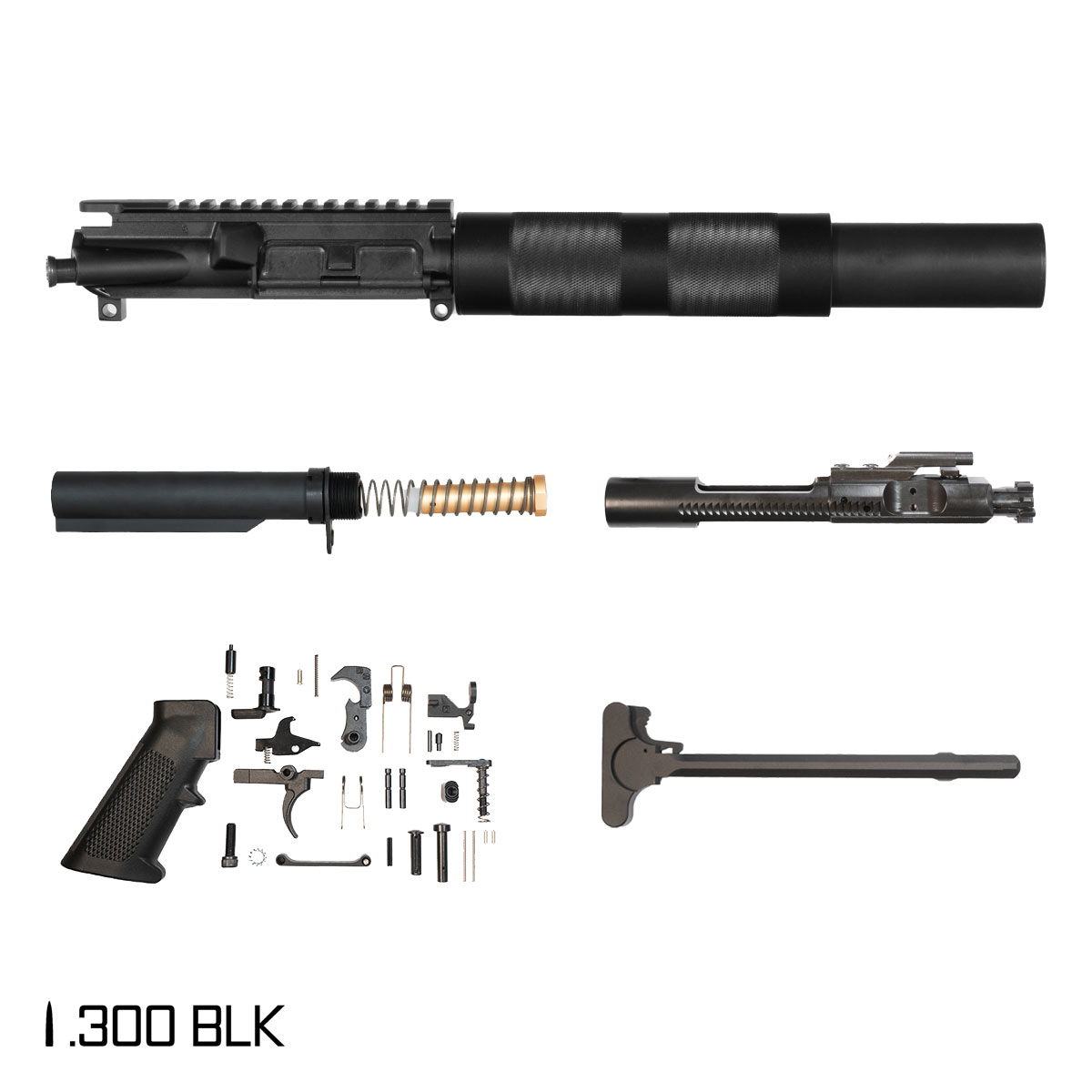 Davidson Defense Tholos SBR Ready 7.5-inch Pistol-Gas 1:8 300 BLK AR-15 Freefloat Tubular Handguard Pistol Full Build Kit, Witt Machine .30 cal Suppressor