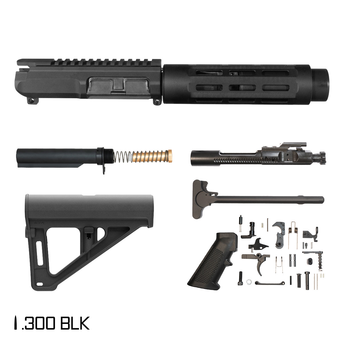Davidson Defense Dwarf King AR-15 Pistol Build Kit, 4.5-Inch 1:7 300 BLK, BTR Brace, Witt Dirty .30