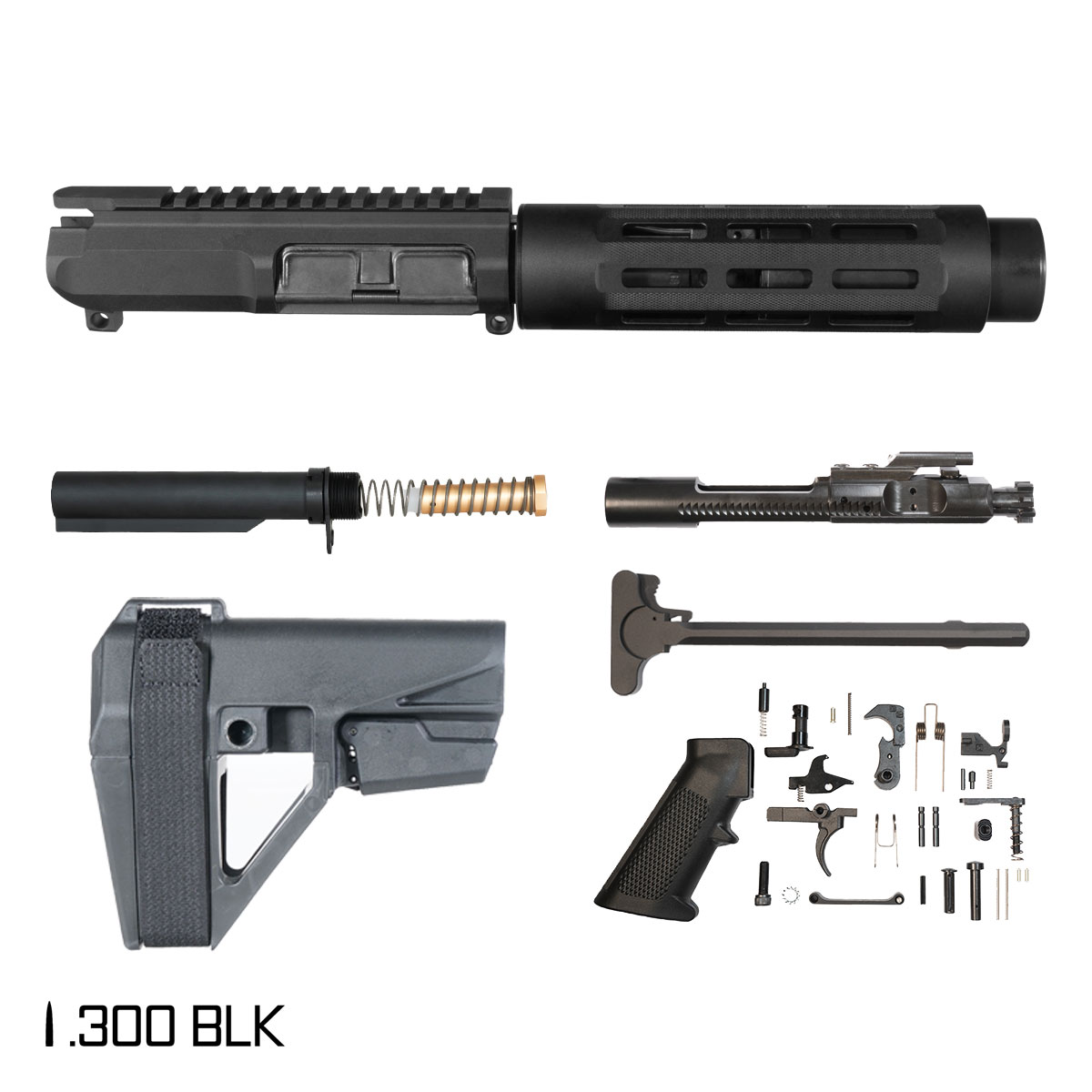 Dwarf King w/SBA5 Brace 4.5-inch 1:7 300 BLK AR-15 M-Lok Pistol