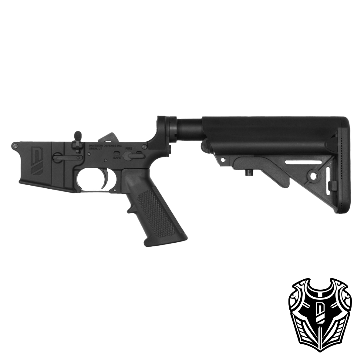 Davidson Defense Aegis AR-15 Rifle Lower Build Kit, SOPMOD Style Collapsible Stock