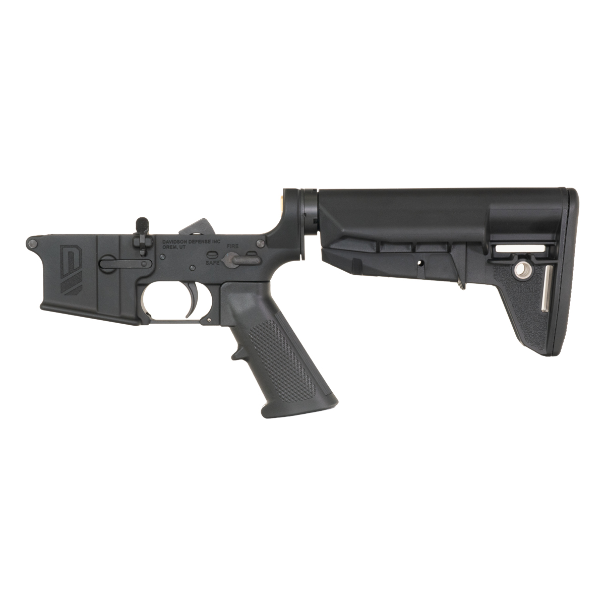 Davidson Defense AR-15 Rifle Lower Build Kit, BCM SOPMOD Widebody Mod 2 Black Stock