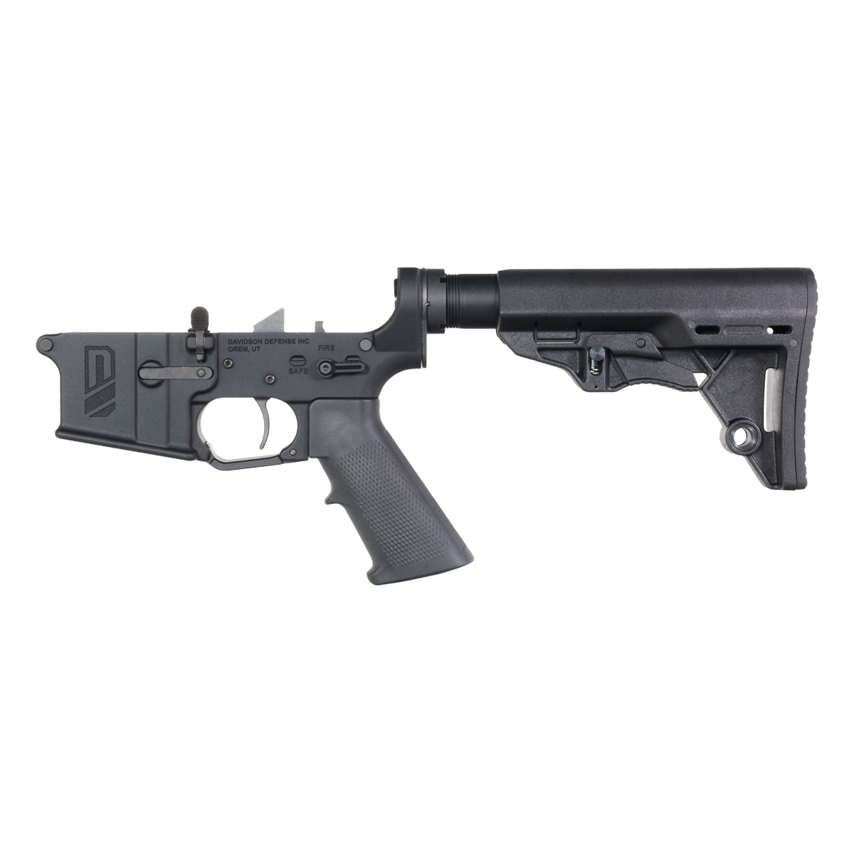 Davidson Defense AR-15 Rifle Lower Build Kit, Rare Breed FRT-15L3, Scout Stock