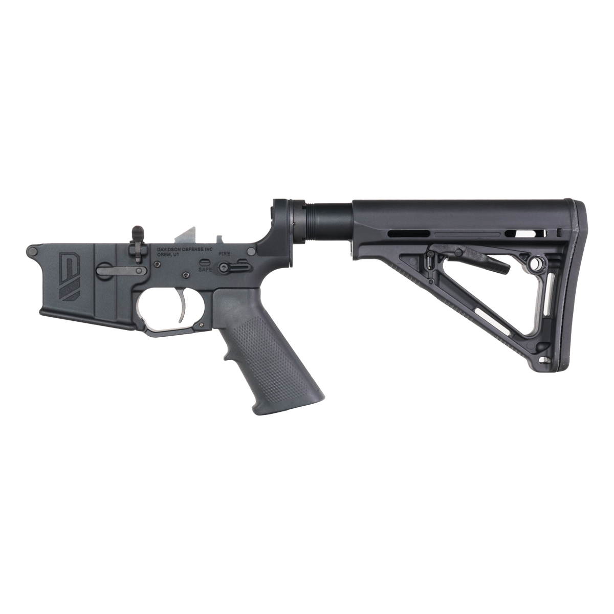 Davidson Defense AR-15 Rifle Lower Build Kit, Rare Breed FRT-15L3, Adjustable Carbine Stock