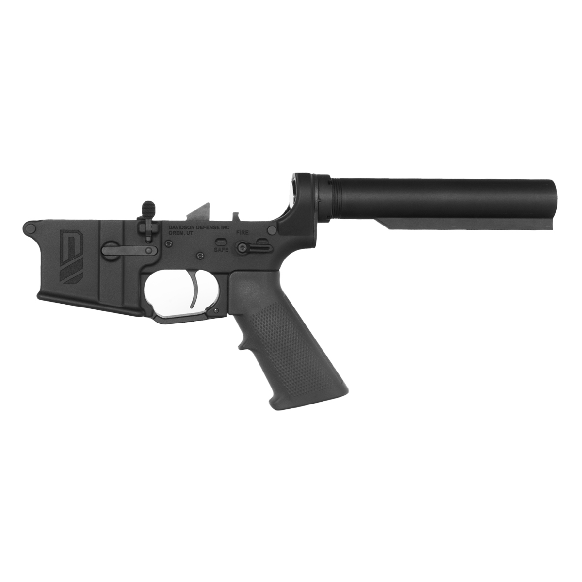 Davidson Defense AR-15 Rifle Lower Build Kit, Rare Breed FRT-15L3, Mil-Spec Heavy-Duty 6-Position Buffer Tube