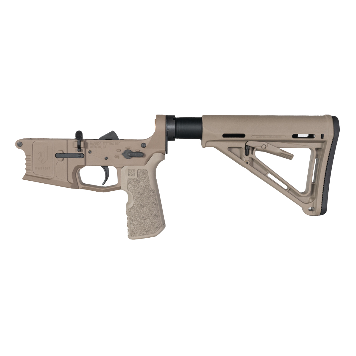 DTT Warrior Systems FDE AR-15 Lower Receiver, Magpul MOE FDE Carbine Stock