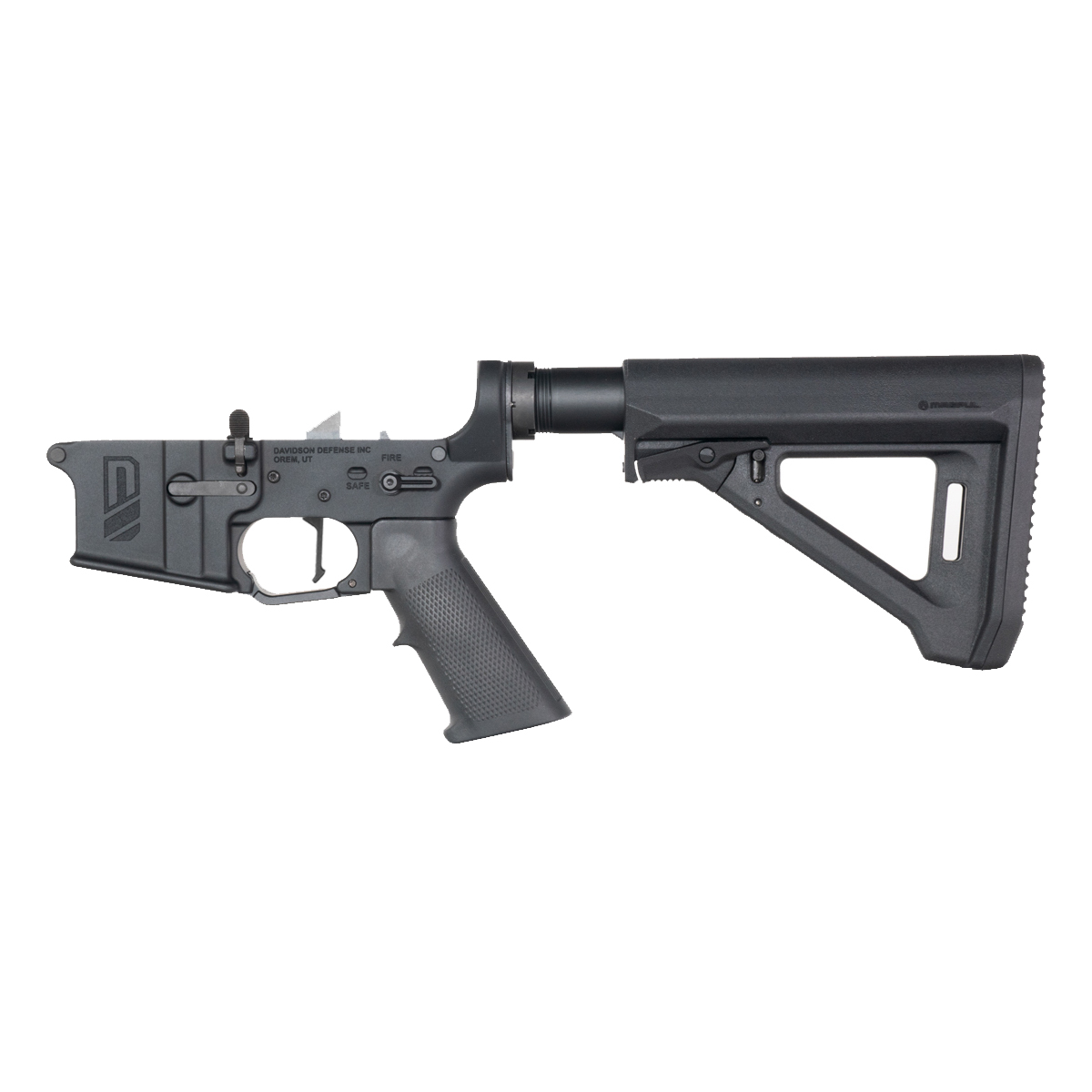 Davidson Defense No-Bufffer AR-15 Rifle Lower Build Kit, Rare Breed FRT 15L3 Flat Trigger, Magpul MOE RL Carbine Stock