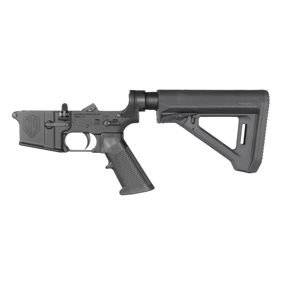  Davidson Defense AR-15 Ambidextrous Bolt Catch Lower Build Kit, Magpul MOE RL Carbine Stock